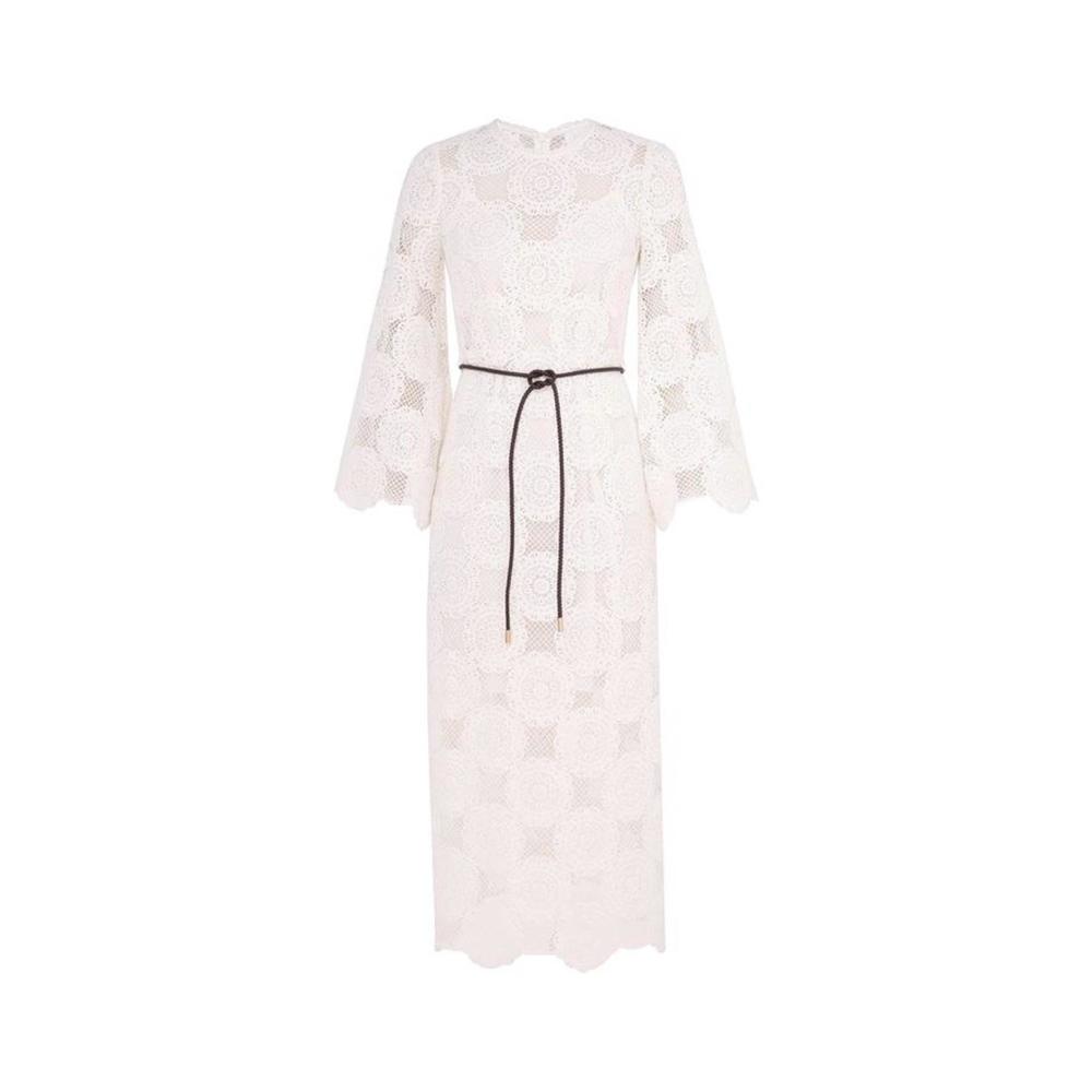 NEW ZIMMERMANN junie lace midi dress in ivory - Picture 3 of 5